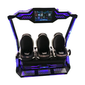 9D virtual reality 3 seat VR cinema for commercial entertainment