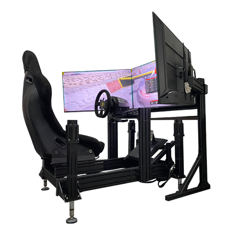 Factory VR Racing Simulator 3 Screen 4 DOF 9D VR Racing Car Driving Game Race Motion Simulator For Sale