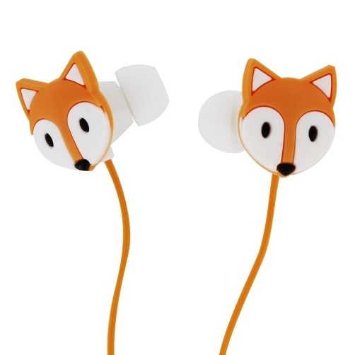 Free Sample Factory Direct Anime Earphone Headphone mp3 Cartoon Headphone Cute fox Earbuds