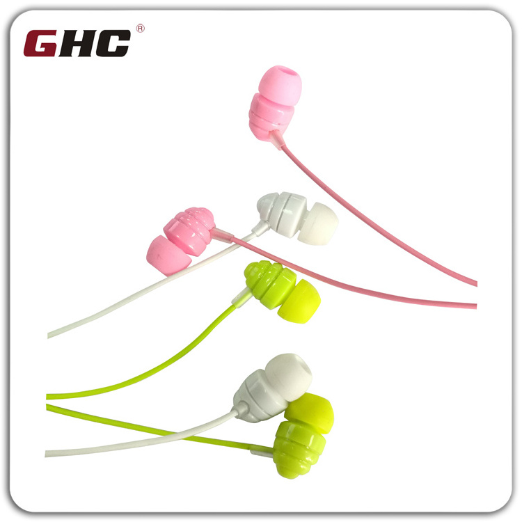 Wholesale customization cheap cute 2D /3D Flower cartoon earbuds