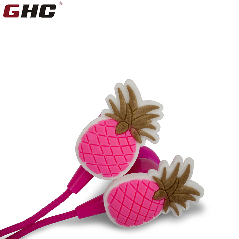 Mini  Cute cartoon Red fruit in ear earphone for mobile phones