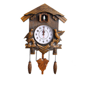 Hot Selling  Home Decorative wall clock with bird sound Cuckoo Bird Wall Clock