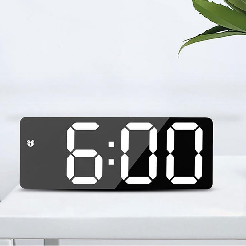 Desktop Electric Digital Projection Mini Light Alarm Table Mirror LED Clock With Time Projector