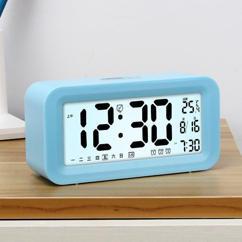 EMAF Time projection mirror LED digital table alarm clock silent working time temperature projector bedroom mirror desk clock