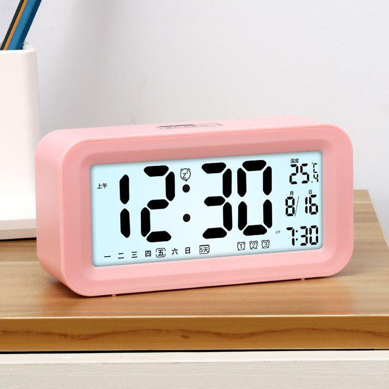 EMAF Time projection mirror LED digital table alarm clock silent working time temperature projector bedroom mirror desk clock