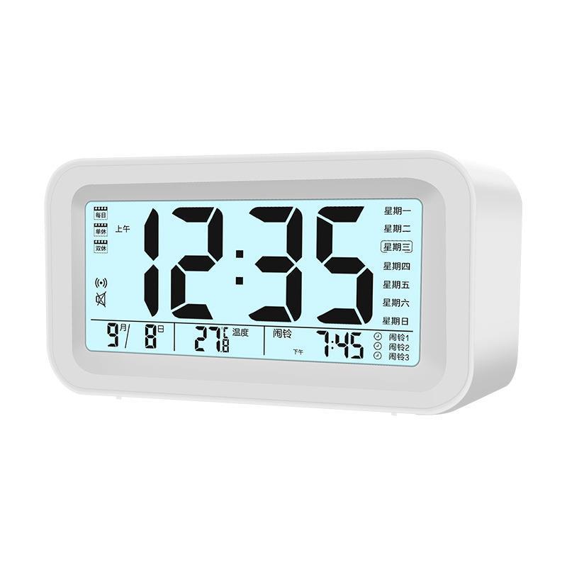 EMAF Time projection mirror LED digital table alarm clock silent working time temperature projector bedroom mirror desk clock