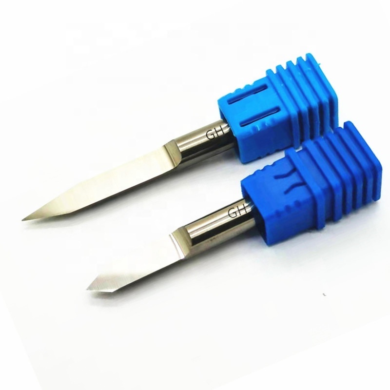 CNC 6mm Flat milling carving router bit Carbide V engraving bits for Wood PVC Acrylic