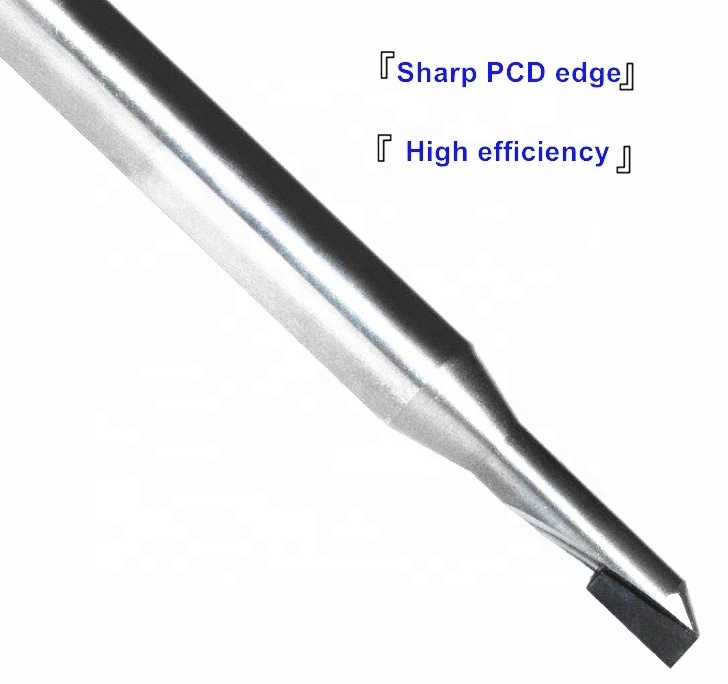 Diamond PCD 2 Flute Polishing Milling Tool CNC Diamond end mill for Graphite carbon Fiber ceramic