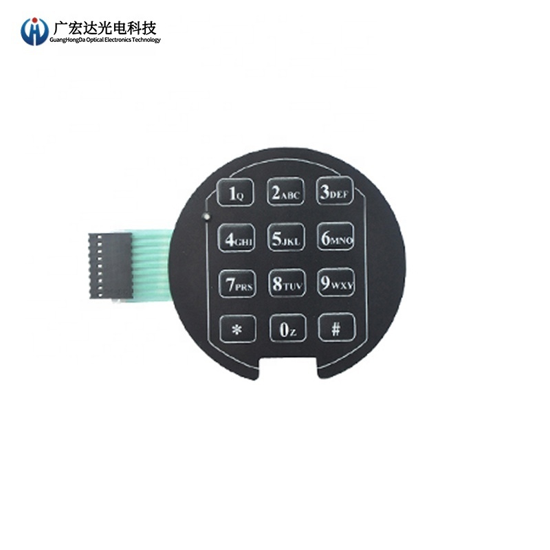 Customized  Membrane Switch With Metal Dome Waterproof Membrane Switch For Calculator buttons