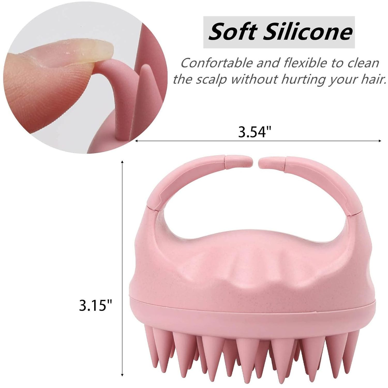 High Quality Scalp Care Head Scrubber Silicone Hair Shampoo Brush Hair Scalp Massage Treatment Silicone Shampoo Applicator