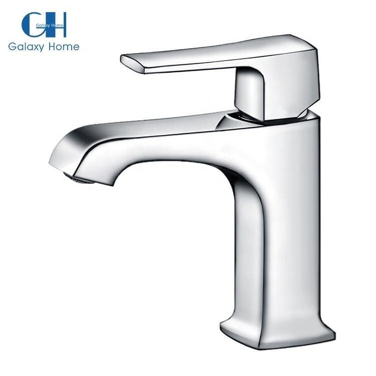 Countertop brass body zinc alloy handle bathroom basin mixer faucet hotel home kitchen chrome basin taps