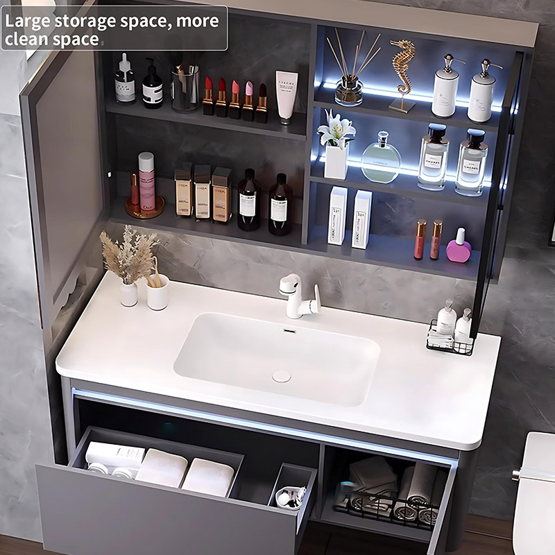 Hot Sale Luxury European Style Vanity For Sale Resin Mirror Bathroom Vanities Cabinet with Bathroom