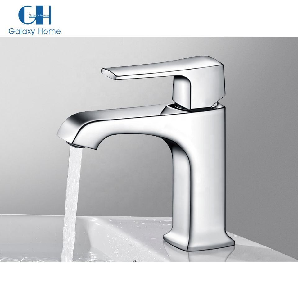 Countertop brass body zinc alloy handle bathroom basin mixer faucet hotel home kitchen chrome basin taps