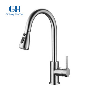 2023 Kitchen Faucet Stainless Steel 304 Water Tap Modern Kichen Kitchen Taps Brass Pull Out Sprayer Kitchen Mixer Sink Faucets