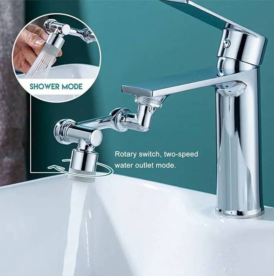 Bathroom&Kitchen Tap Head Rotatable Multifunction Bathroom Sink Filter Swivel Extension Water Save Faucet Aerator