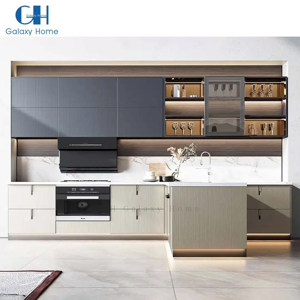 GH Pantry Custom Luxury Cupboard Home Modular Designer Solid Wood Melamine Modern Furniture Kitchen Cabinet