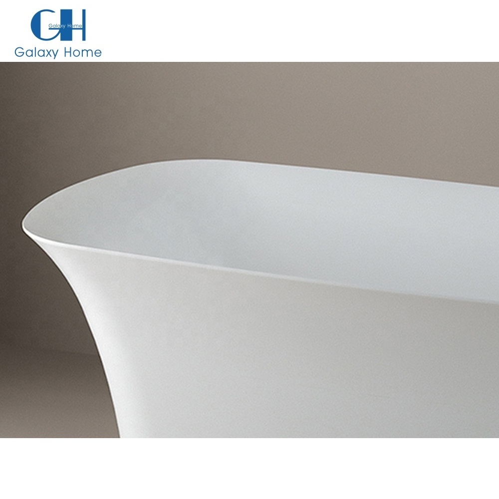 Hot Sale Modern Design Hotel Acrylic White Freestanding Bathroom Adult Bathtubs With Drainer