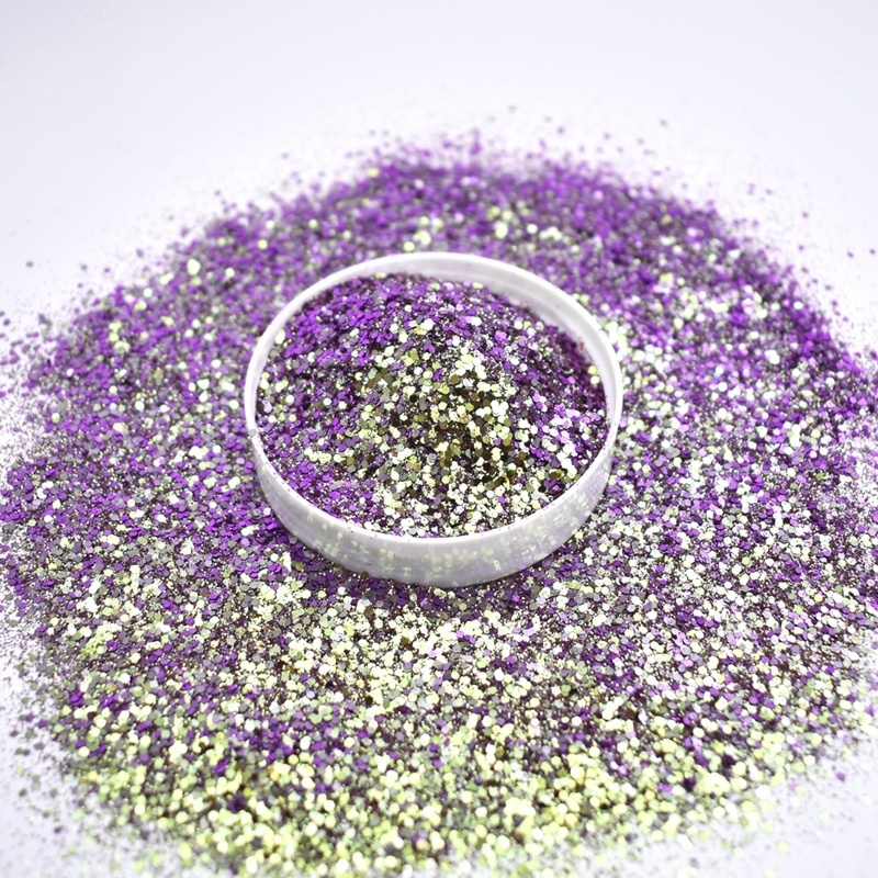 GH7111D Hotsale Cosmetics Festival Decoration Coarse Powder Chameleon Glitter Powder For Diamond Shape Nail Art Handicraft