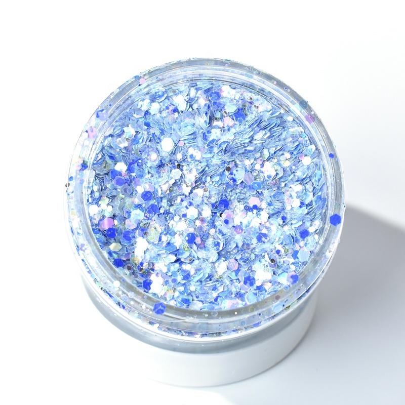 GH9751DD Factory Price Direct Supply  Glitter Powder Neon Mixed Hexagonal Glitter For Nail Art Packing Tape Party Decoration