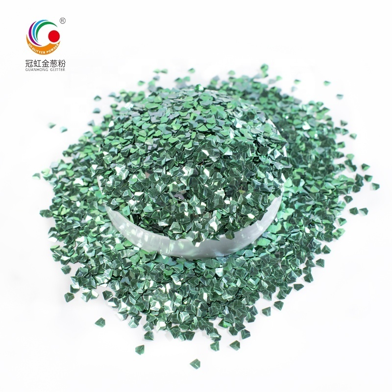 GH7100 Factory Wholesale Bulk PET 3D Diamond Rainbow Art Glitter Powder Fine Nail Cosmetic Material