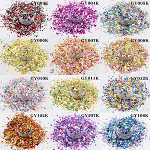 New Design Round Mix Glitter Factory Wholesale Bulk Polyester chunky Glitter Crafts Nail Art Decoration Glitter Powder