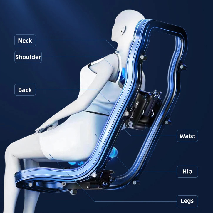 luxrury big and tall massage chair 5d zero gravity with heating 2023 4d massage chair wireless phone charger