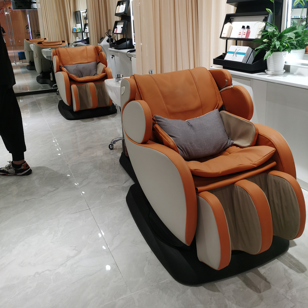 Wholesale barber spa massage chair Salon Furniture electric massage shampoo chair with basin