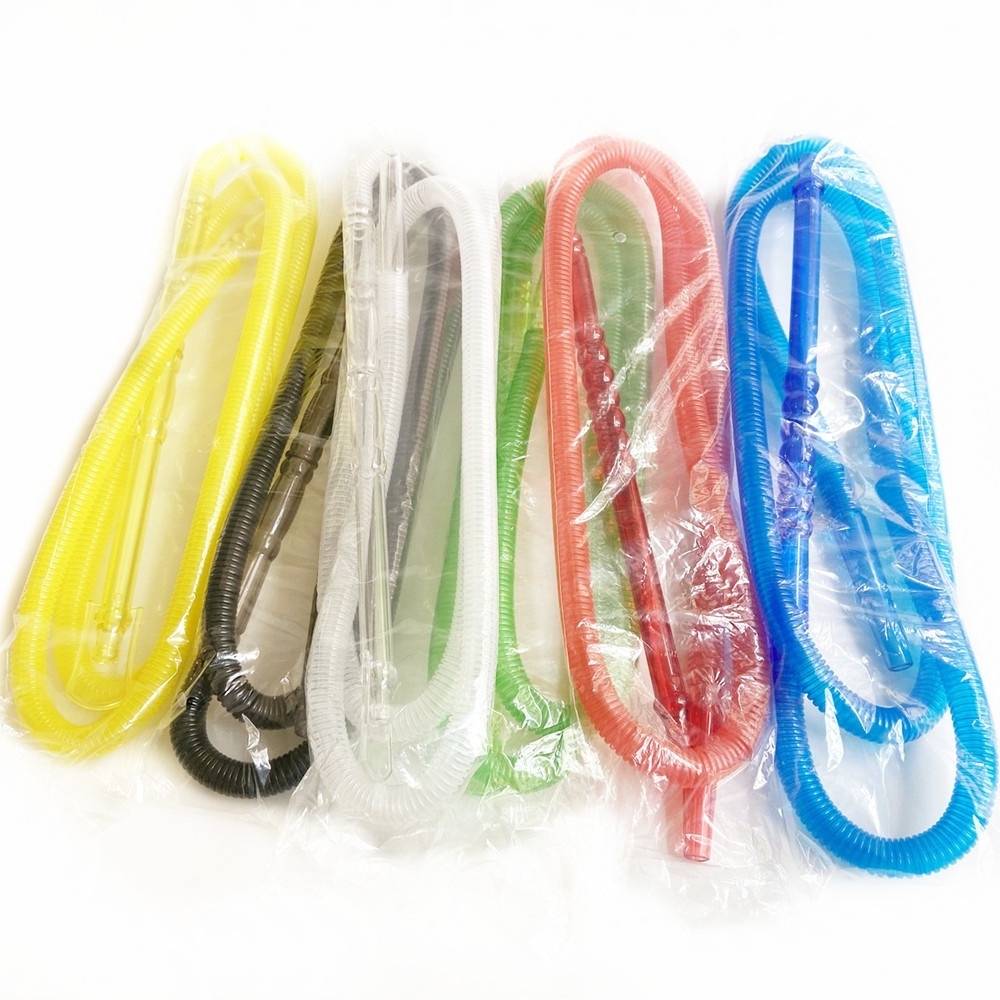 Wholesale Disposable Hookah Hose 1.8m Plastic Hookah Pipe 4 Disposable Shisha Hose Custom