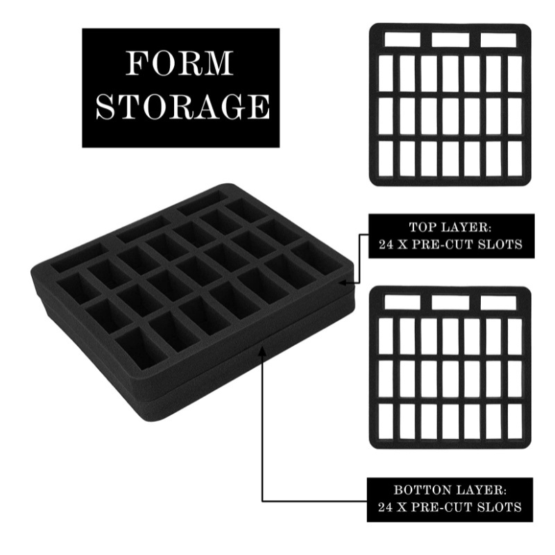 Miniature Storage Sturdy Carrying Figure Case with 48 Slot Figurine Miniature Compatible bag