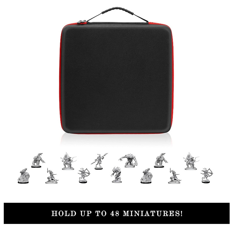 Miniature Storage Sturdy Carrying Figure Case with 48 Slot Figurine Miniature Compatible bag