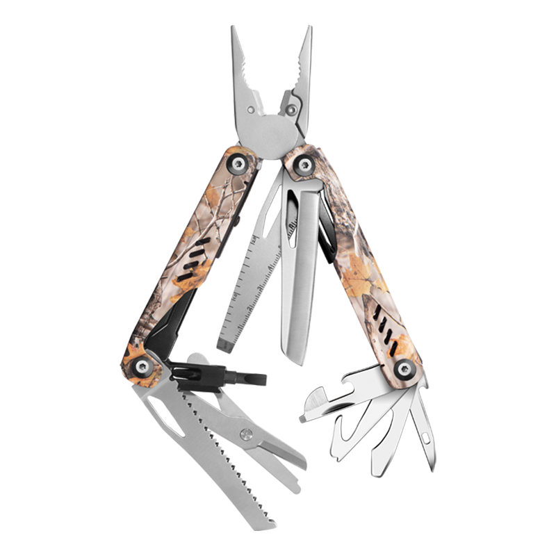 GHK High Quality Stainless Steel 17 in 1 Folding Multitool Pliers Multi Function Tool with Bit Driver