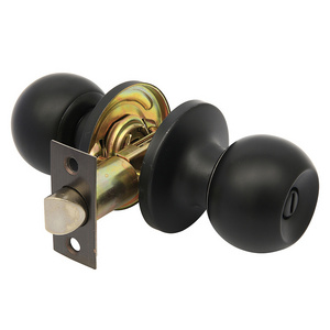 OEM Door Lock Manufacturer Brass Ball Style Bathroom Knob Lock Tubular Privacy Knobset