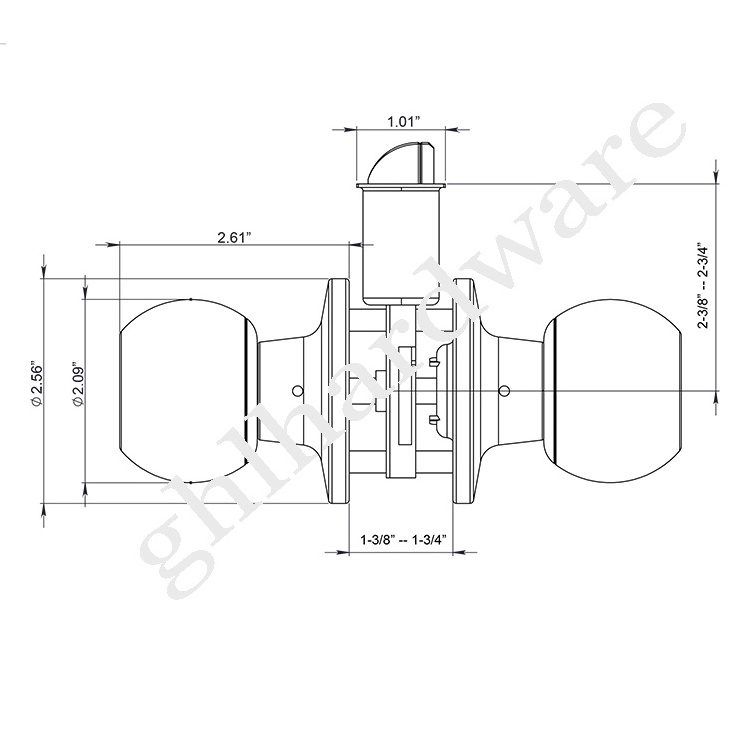 OEM Door Lock Manufacturer Brass Ball Style Bathroom Knob Lock Tubular Privacy Knobset