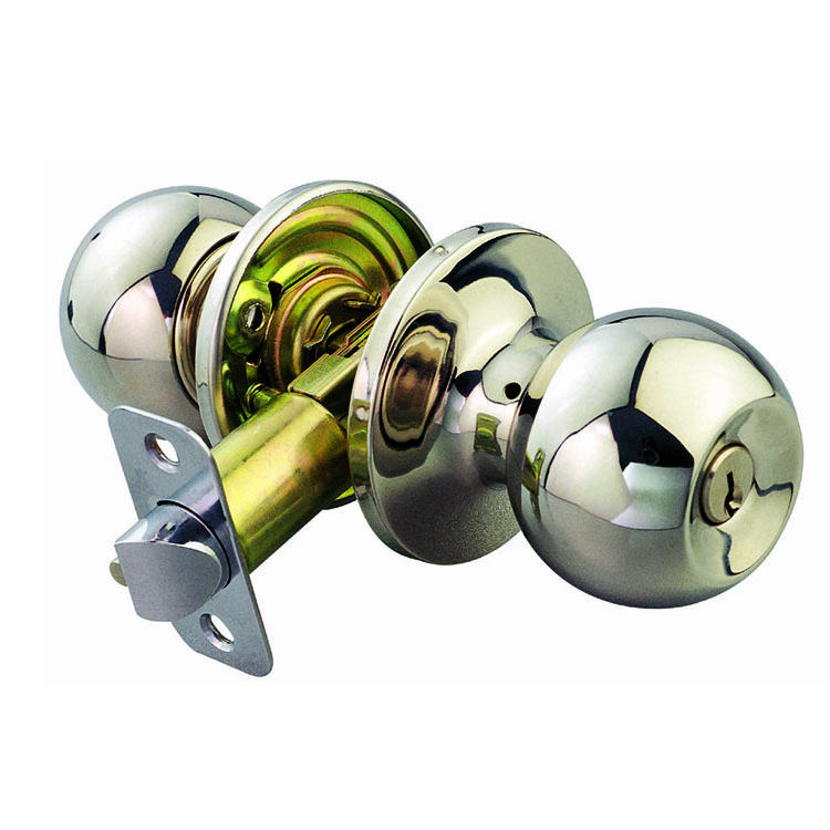 ANSI Grade 3 standard equivalent stainless steel door lock ball knob Entrance Function Tubular Knobset