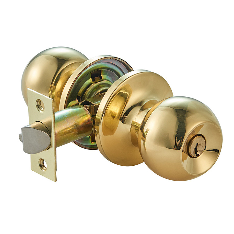 ANSI Grade 3 standard equivalent stainless steel door lock ball knob Entrance Function Tubular Knobset