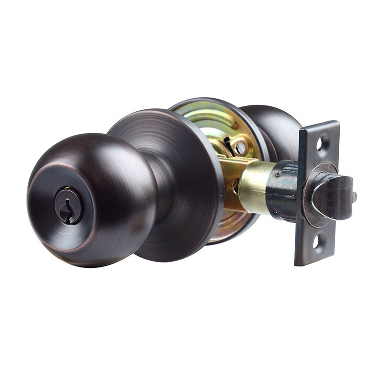 ANSI Grade 3 standard equivalent stainless steel door lock ball knob Entrance Function Tubular Knobset