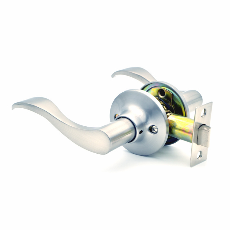 Door Lock OEM Factory Reversible Wavy Design Passage Handle Lock Tubular Passage Leverset