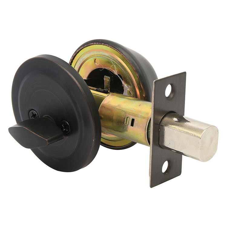 Stainless steel security door deadbolt lock round single cylinder deadbolt