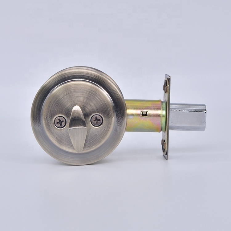 Stainless steel security door deadbolt lock round single cylinder deadbolt