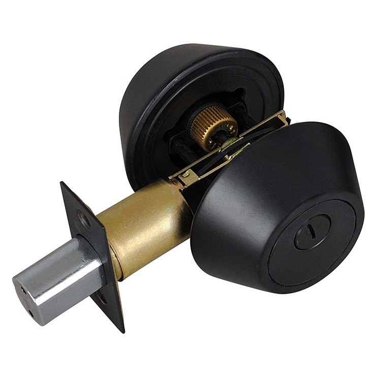 Door Lock OEM Factory REO Contractor Door Lock Deadbolt Lock Bright Brass Double Cylinder Deadbolt