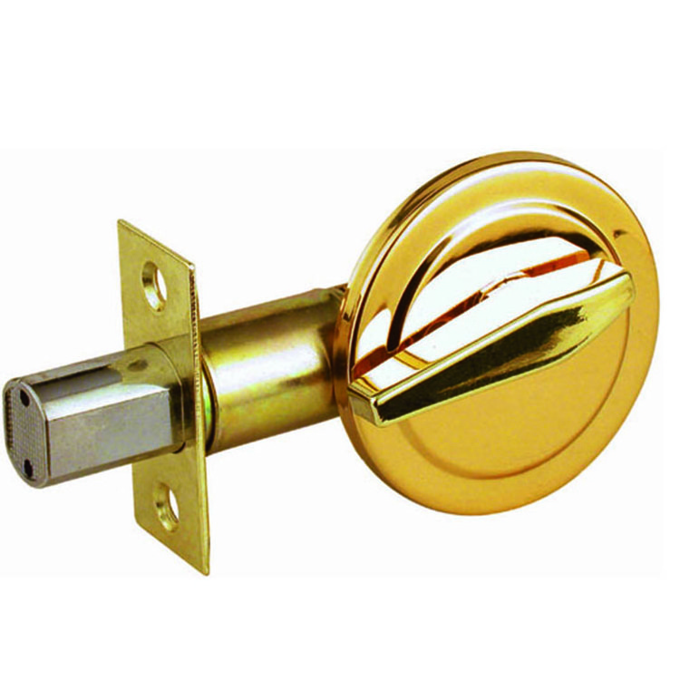 OEM Door Lock Supplier Bright Brass Comfortable Long Thumb Turn Inside Simplified Deadbolt Lock with Indicator