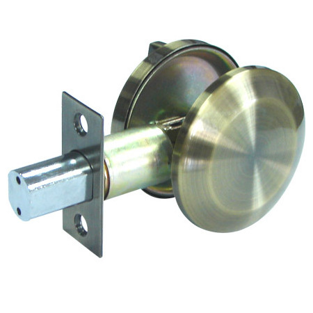 OEM Door Lock Supplier Bright Brass Comfortable Long Thumb Turn Inside Simplified Deadbolt Lock with Indicator