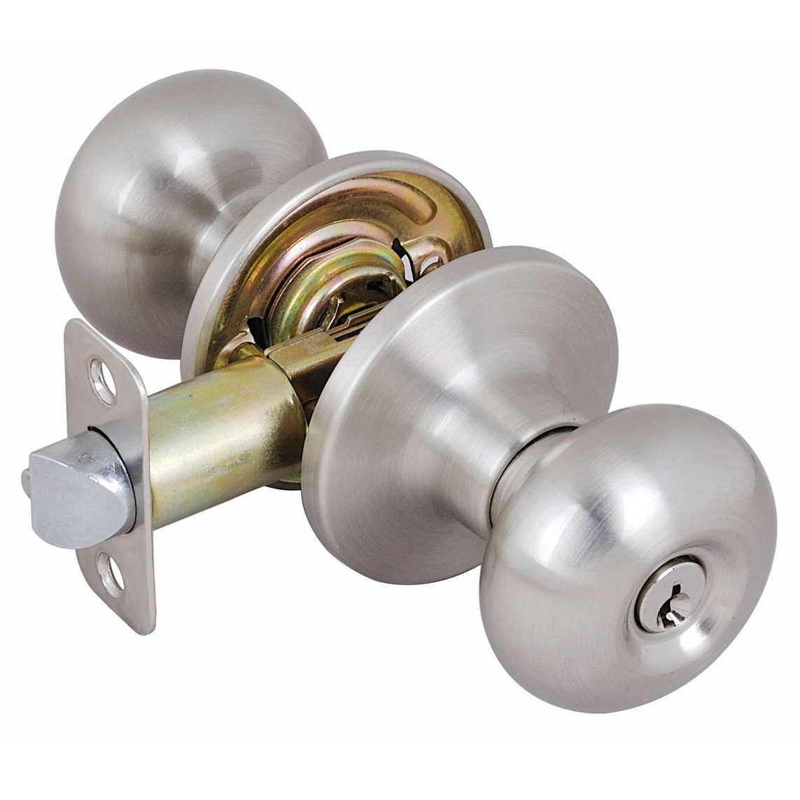 ANSI Grade 3 Standard Equivalent Door Knob Lock One piece Flat Knob Entrance Tubular Knobset