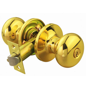 ANSI Grade 3 Standard Equivalent Door Knob Lock One piece Flat Knob Entrance Tubular Knobset