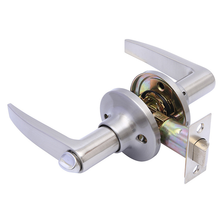 Door Lock Factory Straight Handle Design Privacy Leverset Reversible Tubular Privacy Door Handle Lock