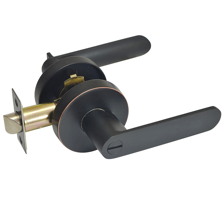 New Style  Heavy duty Zinc Alloy tubular lever door handle lock Black color locks set handle lever