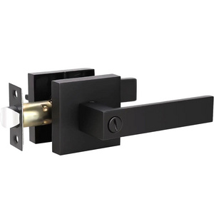 Hot sale household door lock handle black privacy passage door lever door handle lock