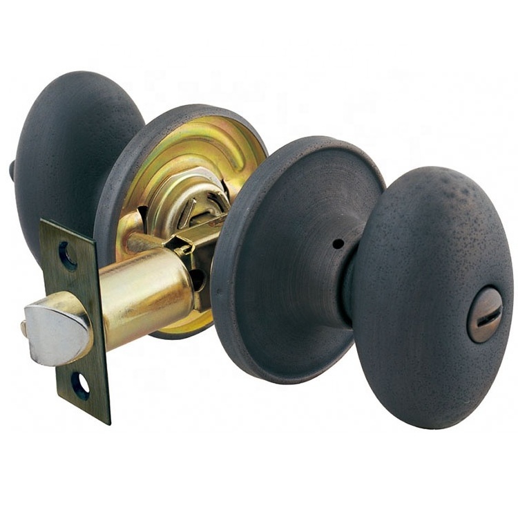 North American Favorite Egg Lever door lock One piece knob Entrance Function Tubular Egg Shape Knobset