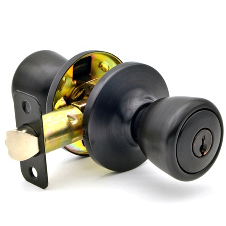 Door Lock Factory Price Contractors Favorite Tulip Style Tubular Knobset Keyed Entry Door Lock