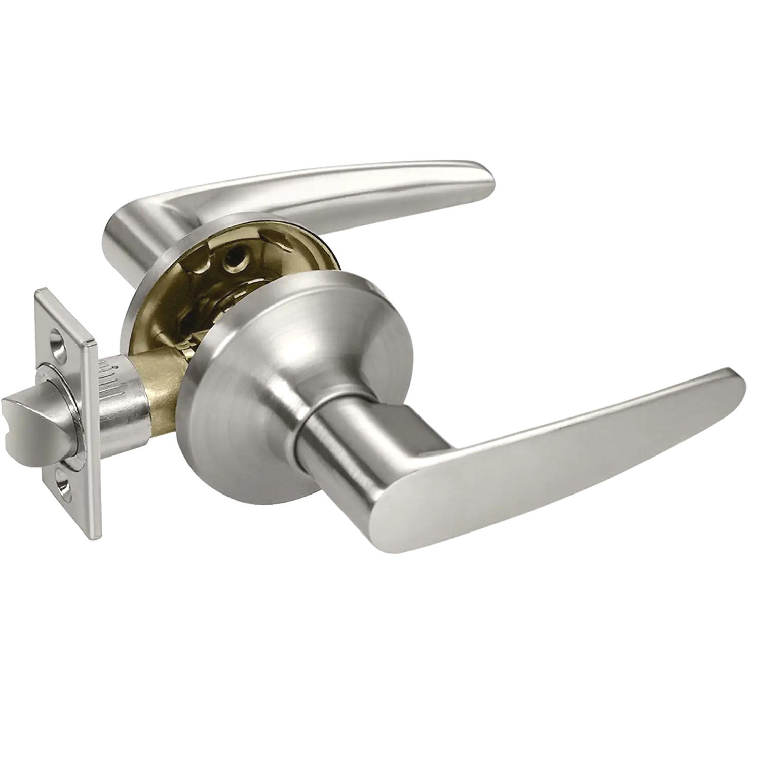 Zinc Alloy Body Wooden Door Tubular Lever Lock Handle Set